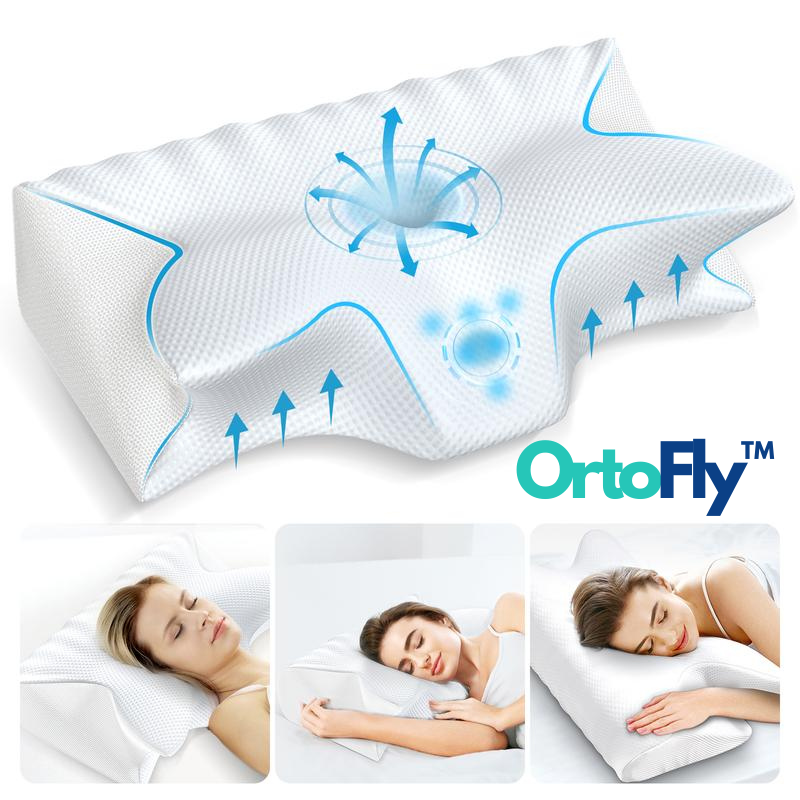 OrtoFly™ - Almohada cervical de espuma viscoelástica